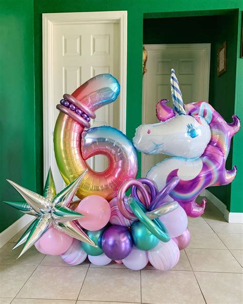 unicorn balloon decor|unicorn balloon decoration for birthday.